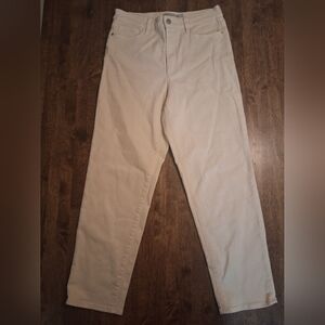 Athleta High Rise Straight Leg Butter Yellow Jeans 10